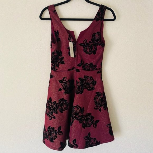 Francesca's | NWT Patrice Flocked Floral Dress - Picture 12 of 16